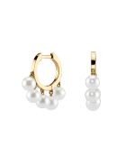 Boucles d'oreilles Lya en laiton doré/perle