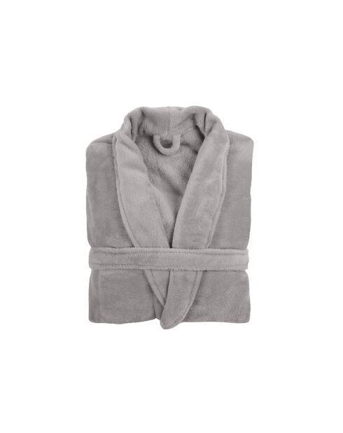 Robe de chambre polyester  gris clair