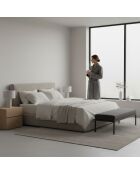 Robe de chambre polyester  gris clair
