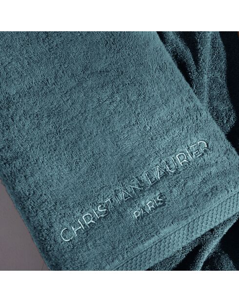 Gant de toilette coton peigné LT Oasis bleu de prusse - 6x(15x21 cm)