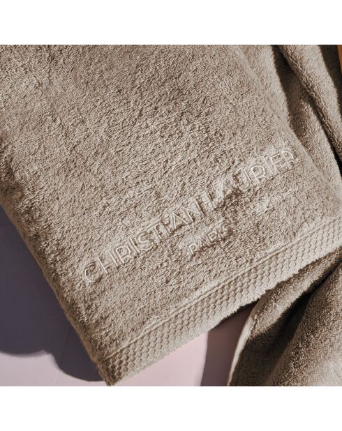 Gant de toilette coton peigné LT Oasis taupe - 6x(15x21 cm)