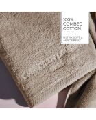 Gant de toilette coton peigné LT Oasis taupe - 6x(15x21 cm)