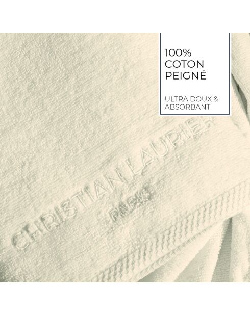 Gant de toilette coton peigné LT Oasis ivoire - 6x(15x21 cm)