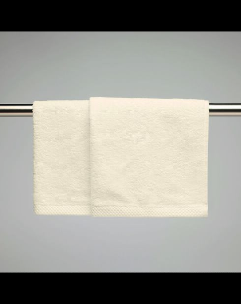 Asciugamani in cotone pettinato LT Oasis avorio - 2x (45x45 cm)