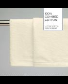 Asciugamani in cotone pettinato LT Oasis avorio - 2x (45x45 cm)