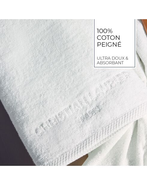 Gant de toilette coton peigné LT Oasis blanc - 6x(15x21 cm)