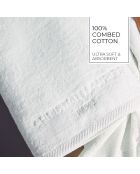 Gant de toilette coton peigné LT Oasis blanc - 6x(15x21 cm)