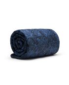 Couvre-lit satin de coton Eclipse fleuri bleue - 220x250 cm