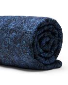 Couvre-lit satin de coton Eclipse fleuri bleue - 220x250 cm