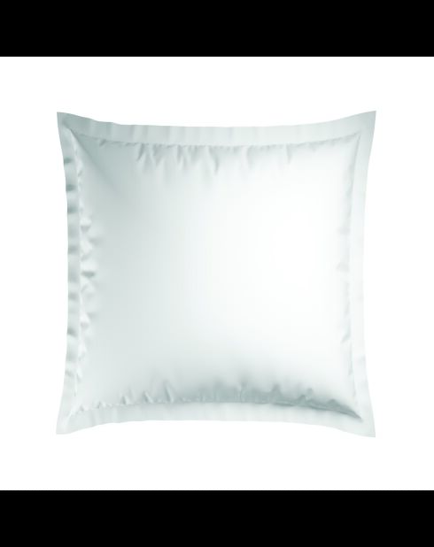 Set de 2 taies d'oreiller satin de coton Biarritz bleu foncé/blanc