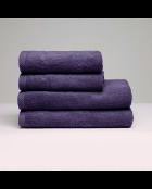Asciugamano + telo da bagno in cotone pettinato viola LT Oasis - 2x (50x100 cm)