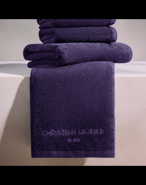Asciugamano + telo da bagno in cotone pettinato viola LT Oasis - 2x (50x100 cm)