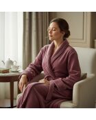Robe de chambre polyester  bordeaux