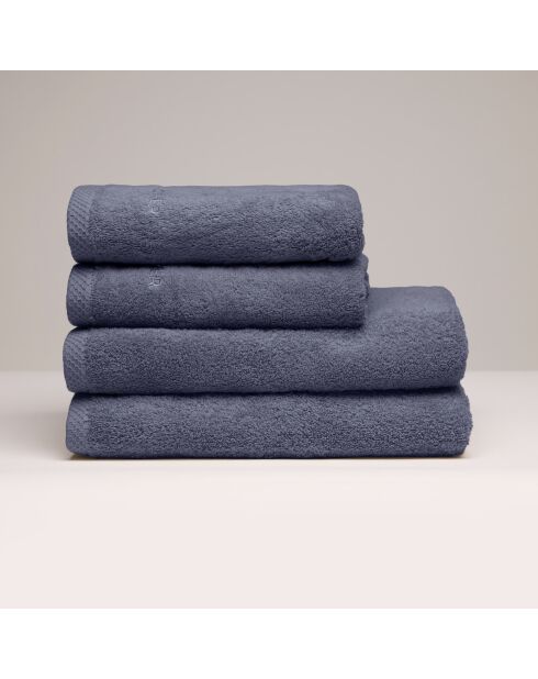 LT Oasis Handtuch aus gekämmter Baumwolle + Badetuch blaugrau - 2x (50x100 cm)