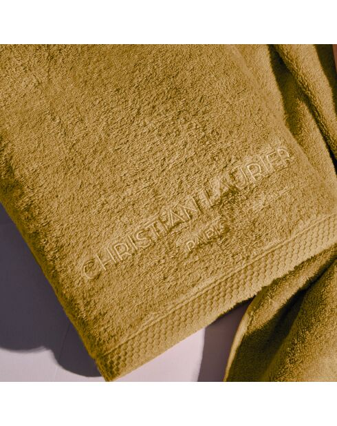 Gant de toilette coton peigné LT Oasis jaune moutarde - 6x(15x21 cm)