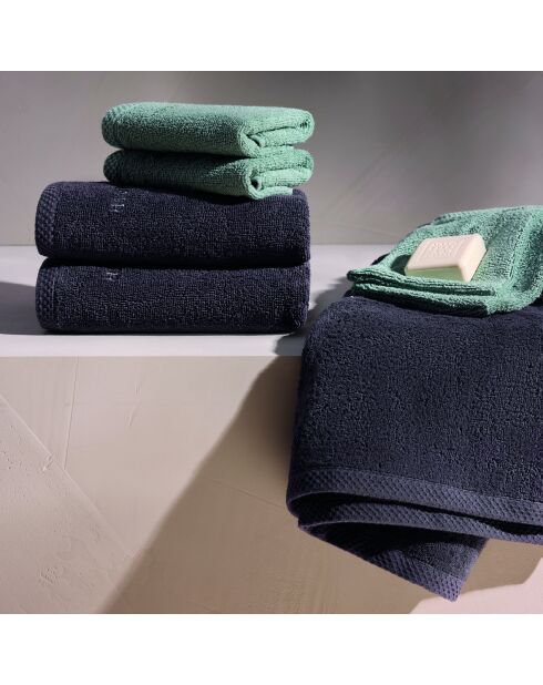 Gant de toilette coton peigné LT Oasis vert bouteille - 6x(15x21 cm)