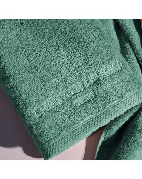 Gant de toilette coton peigné LT Oasis vert bouteille - 6x(15x21 cm)