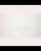 Alfombra de baño de algodón diseño 19 blanca - 60x100 cm