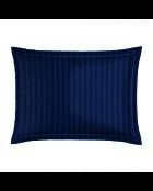 Taie d'oreiller satin de coton Eclipse fleuri bleue 11 - 2 x (50 x 70 cm)