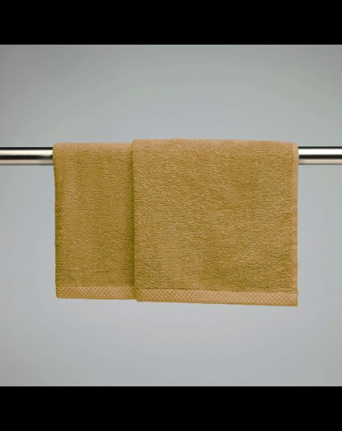 Asciugamani in cotone pettinato LT Oasis giallo senape - 2x (45x45 cm)