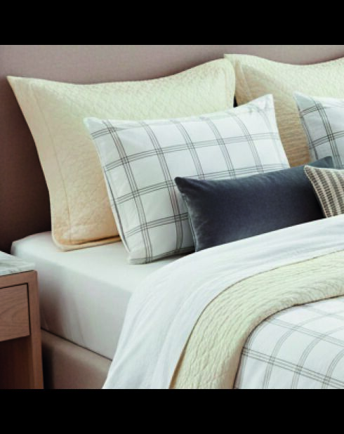 Taie d'oreiller satin de coton Apolline taupe - 2x(50x70 cm)