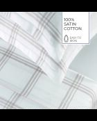 Taie d'oreiller satin de coton Apolline taupe - 2x(50x70 cm)