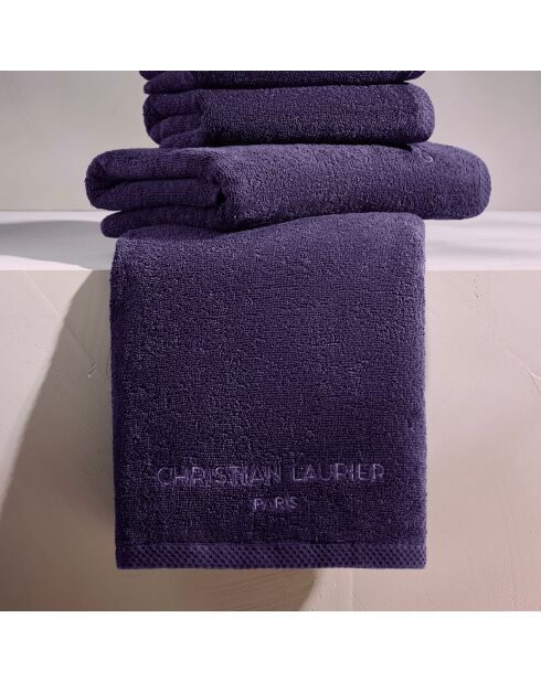 Gant de toilette coton peigné LT Oasis mauve - 6x(15x21 cm)