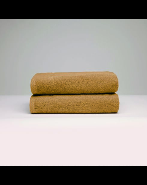 Asciugamano da bagno LT Oasis in cotone pettinato giallo senape - 2x (70x140 cm)
