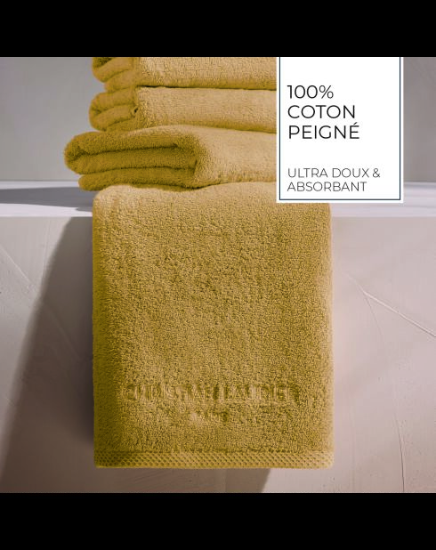 Asciugamano da bagno LT Oasis in cotone pettinato giallo senape - 2x (70x140 cm)