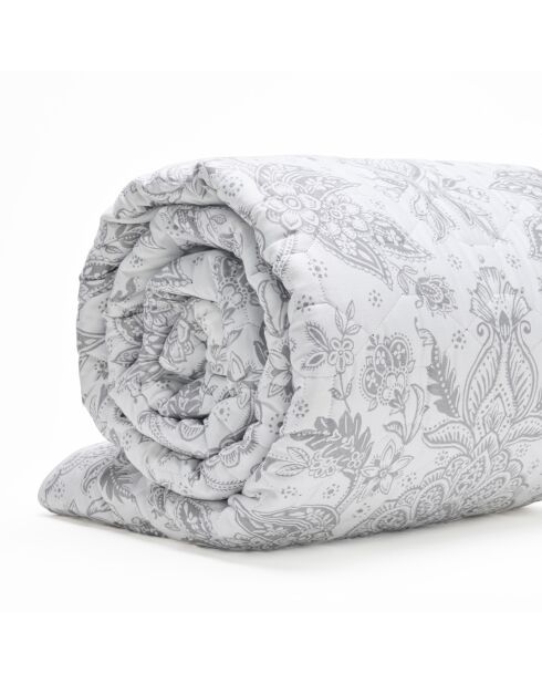 Couvre-lit satin de coton Élégance persane beige - 220x250 cm