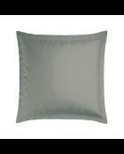 Set de 2 taies d'oreiller satin de coton Biarritz blanc/taupe
