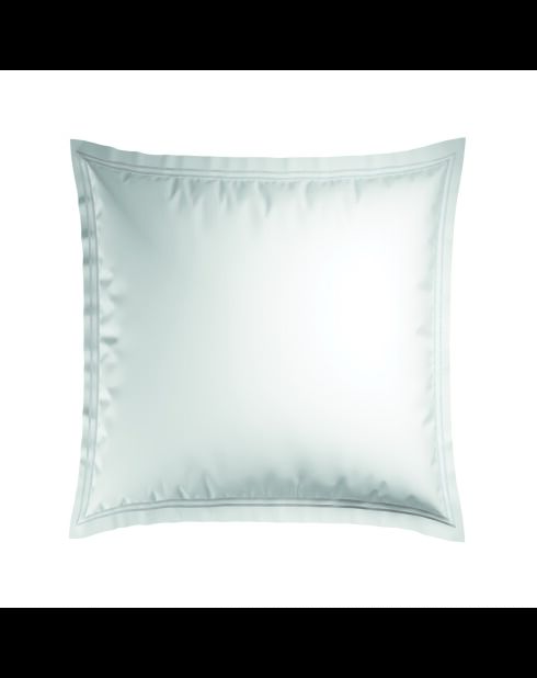 Set de 2 taies d'oreiller satin de coton Biarritz blanches