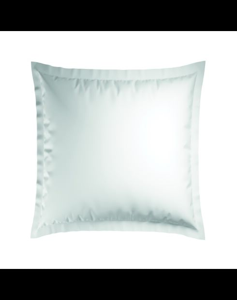 Set de 2 taies d'oreiller satin de coton Biarritz blanches