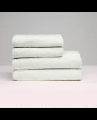 LT Oasis witte handdoek van gekamd katoen + badlaken - 2x (50x100 cm) + 2x (70x140 cm)