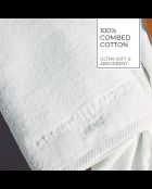 LT Oasis witte handdoek van gekamd katoen + badlaken - 2x (50x100 cm) + 2x (70x140 cm)
