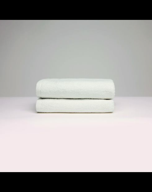 Serviette coton peigné LT Oasis blanche - 2x(50x100 cm)