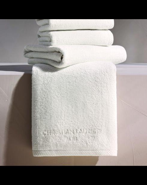 Serviette coton peigné LT Oasis blanche - 2x(50x100 cm)