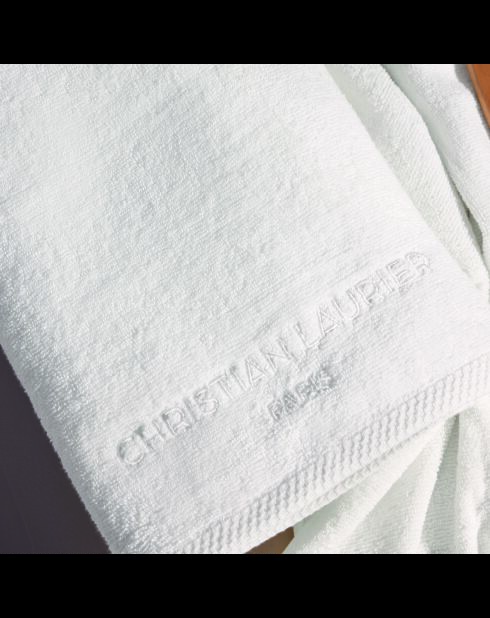 Serviette coton peigné LT Oasis blanche - 2x(50x100 cm)