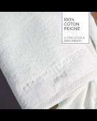 Serviette coton peigné LT Oasis blanche - 2x(50x100 cm)