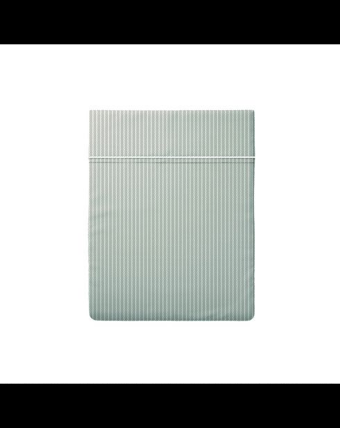 Drap plat coton percale Grenoble taupe - 240x300 cm