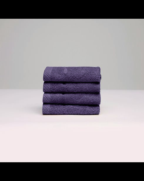 Asciugamano per ospiti in cotone pettinato viola LT Oasis - 4x (30x30 cm)