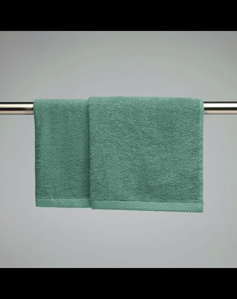 Asciugamani LT Oasis in cotone pettinato verde bottiglia - 2x (45x45 cm)