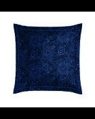 Taie d'oreiller satin de coton Eclipse fleuri bleue - 2 x (63 x 63 cm)