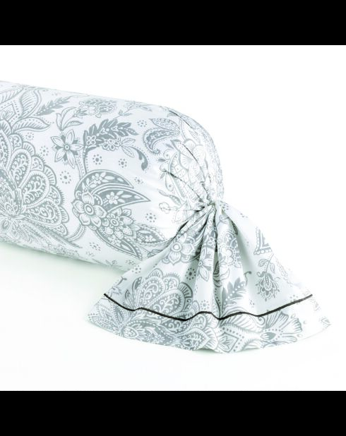 Taie de traversin satin de coton Élégance persane beige - 43x210 cm