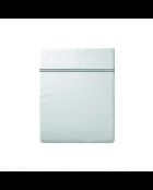 Drap plat satin de coton Biarritz gris/blanc - 240x300 cm