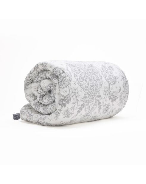 Édredon avec glands satin de coton Élégance persane beige - 140x200 cm