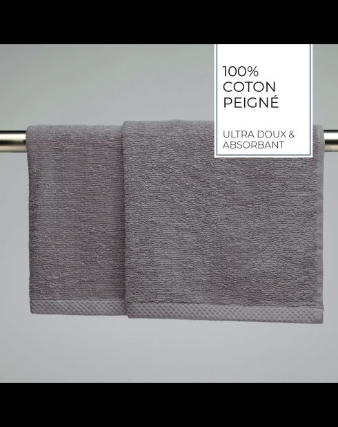 Asciugamani in cotone pettinato marrone LT Oasis - 2x (45x45 cm)