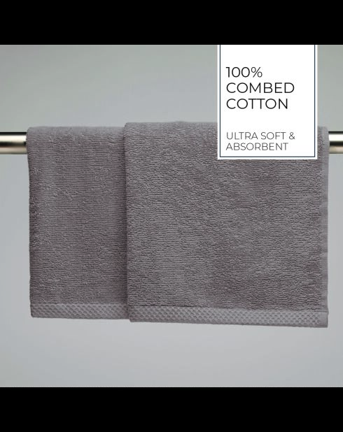 Asciugamani in cotone pettinato marrone LT Oasis - 2x (45x45 cm)