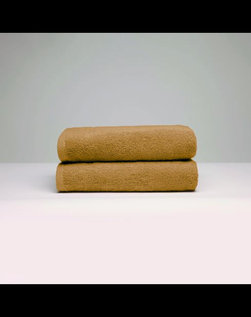 Asciugamano in cotone pettinato LT Oasis giallo senape - 2x (50x100 cm)