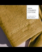 Asciugamano in cotone pettinato LT Oasis giallo senape - 2x (50x100 cm)